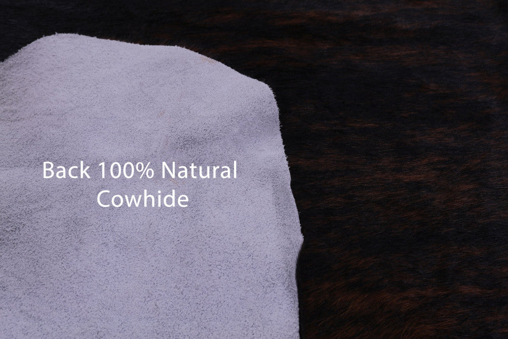 7' 1" X 6' 9" Organic Natural Hair-On Cowhide Area Rug C1535