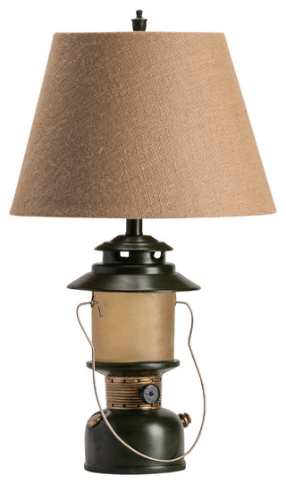 Camp Lantern Lamp With Nightlight, Camp Green, Set of 2