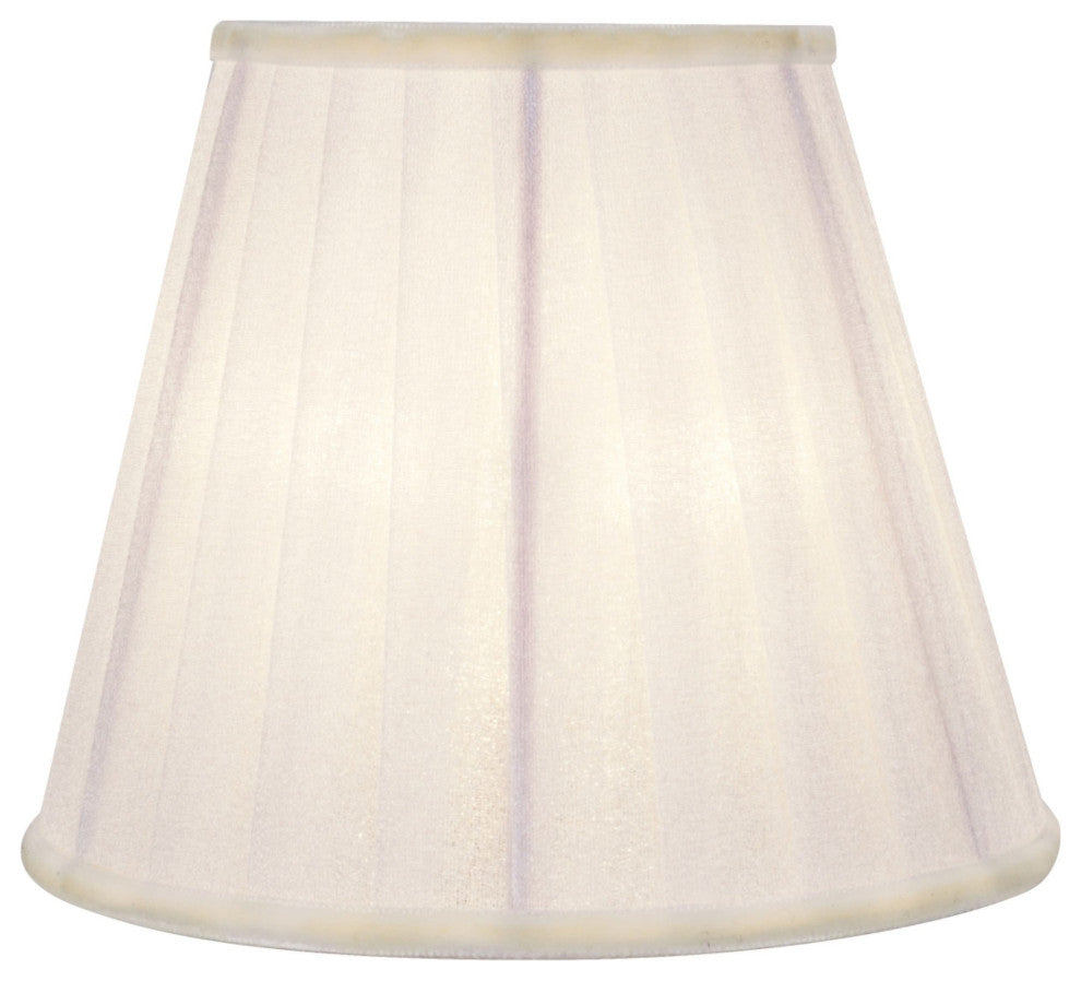 33112-6 Small Pleated Empire Chandelier Clip On Lamp Shade White 3"x5"x4 1/4"