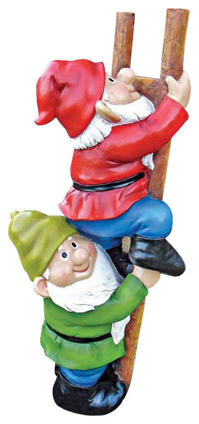 Up the Ladder Climbing Gnomes Statue