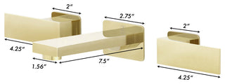 ZLINE Wall Mount Faucet, Polished Gold, BLS-BFW-PG
