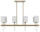 Uttermost 21388 Awyr 8 Light 44"W Linear Chandelier - Multi-Colored