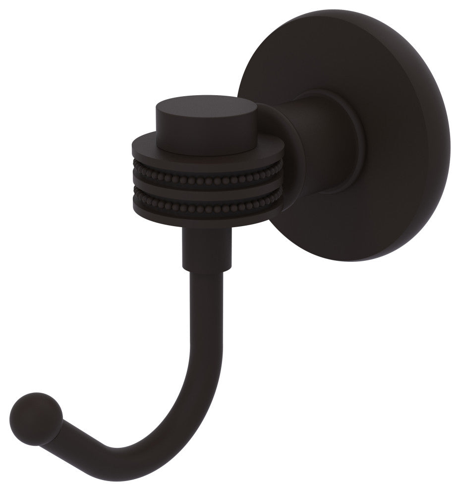 Continental Robe Hook With Dotted Accents, Oil Rubbed Bronze