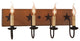 Four Arm Vanity Light with Stars in Sturbridge Mustard