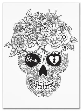 Hello Angel 'Lost Love Sugar Skull' Canvas Art, 32x24
