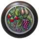 Tuscan Bounty Walnut Wood Knob, Hand-Tinted Pewter