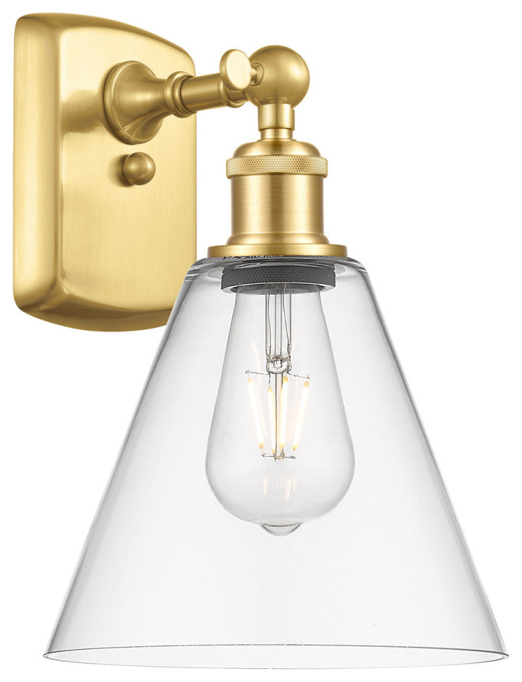 Innovations 516-1W-SG-GBC-82 1-Light Sconce, Satin Gold