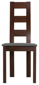 Cortesi Home Cuadro Dining Chair in Charcoal Fabric, Walnut, Set of 2