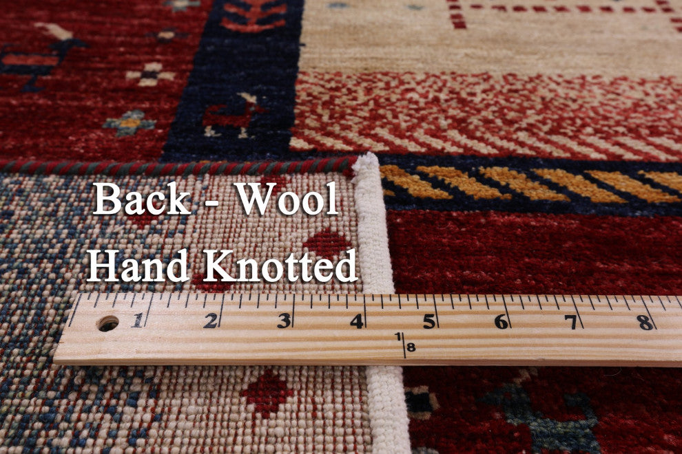 8' 2" X 9' 7" Tribal Persian Gabbeh Handmade Rug Q5546