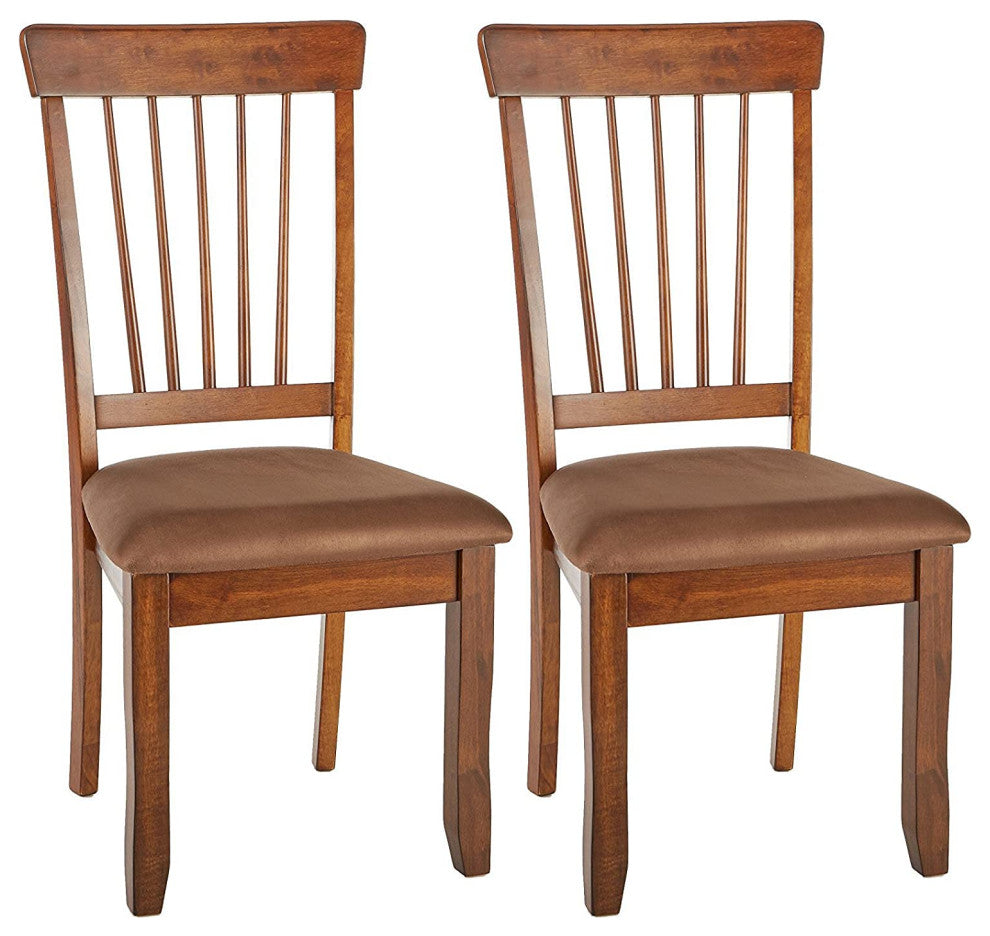 Classic Dining Room Chair Set of 2, Dark Brown