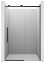 48-in x 76-in Frameless Sliding Shower Door,Matte Black