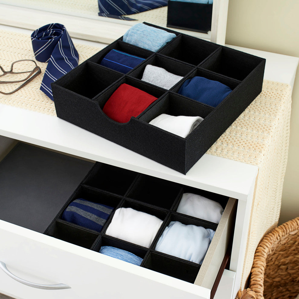 9-Compartment Drawer Organizers