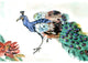 Betsy's Peacock Door Mat 18x26