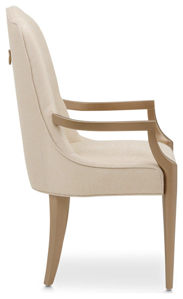 Malibu Crest Dining Arm Chair, Set of 2 - Burnished Gold