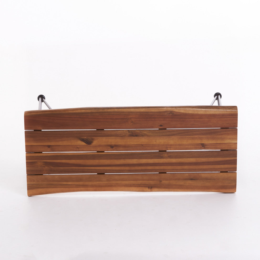 GDF Studio Zephyra Rustic Finished Iron and Acacia Wood Coffee Table