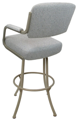 Swivel Counter Metal Bar Stool, Hemsath Slate - Beige, 30"