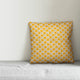 Guardian Angel Pattern, Yellow Outdoor Throw Pillow, 16"x16"