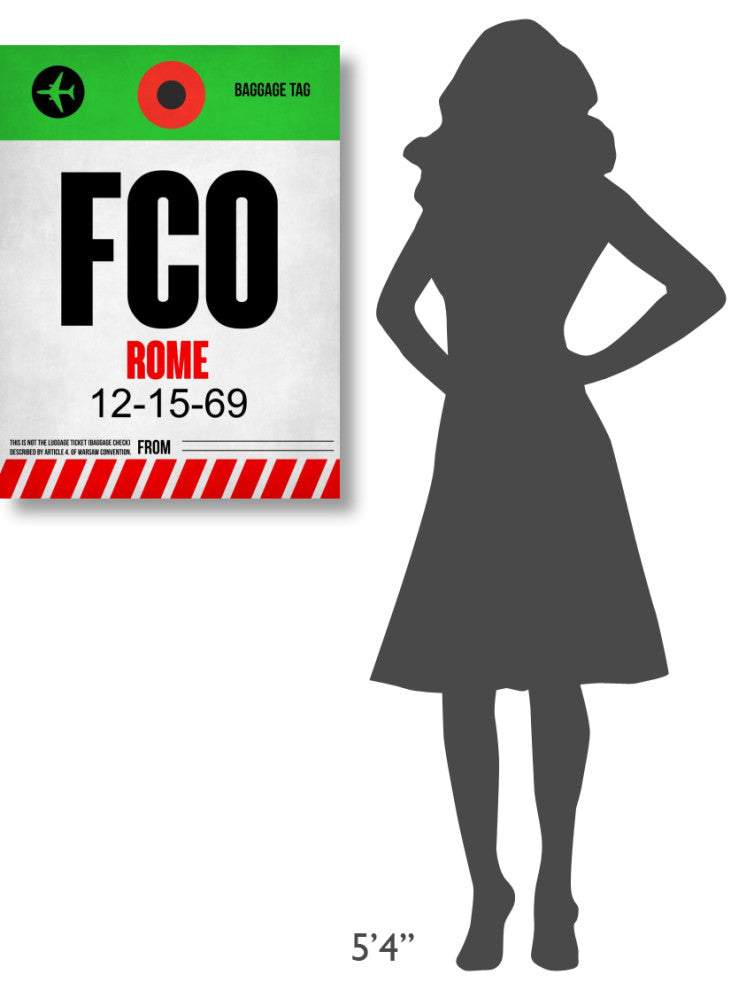"FCO Rome Luggage Tag 1" Fine Art Print