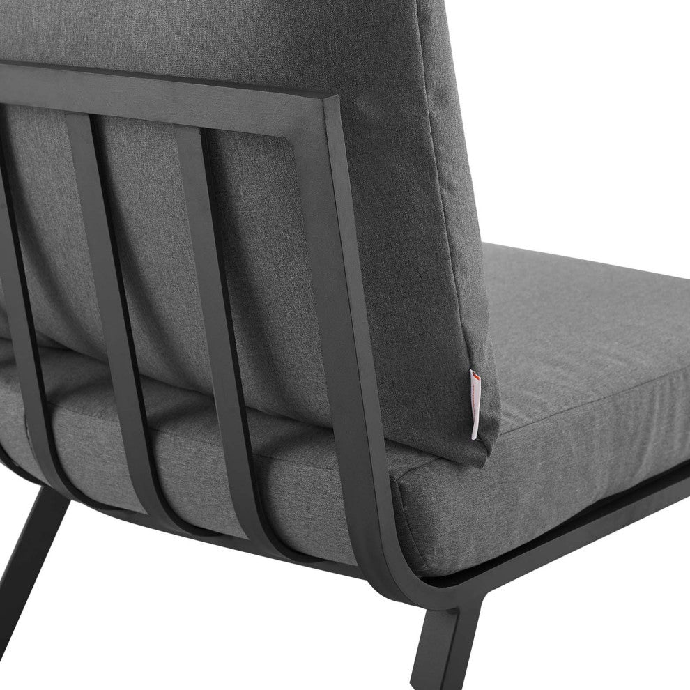 Lounge Sectional Sofa Chair Set, Aluminum, Metal, Gray, Modern, Outdoor