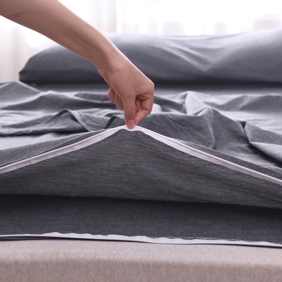 Travelux Hotel Camping Airbed Travel Sheet Set, Carrying Bag, Gray, Queen