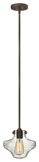 Hinkley Congress Mini-Pendant Hurricane Glass Pendant, Oil Rubbed Bronze