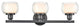 Innovations 330-3W-BK-CLW 3-Light Bath Vanity Light, Black
