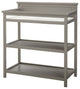 Emery 38"W Wood Changer Topper With Shelves and Changing Pad, Gray