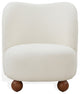 Safavieh Couture Rodolfo Boucle Accent Chair, Ivory/Natural