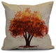 Fall Bounty Floral Print Pillow, Brown, 18"x18"