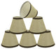 32121-6 Small Hardback Empire  Chandelier Clip On Lamp Shade Beige 3"x6"x5"