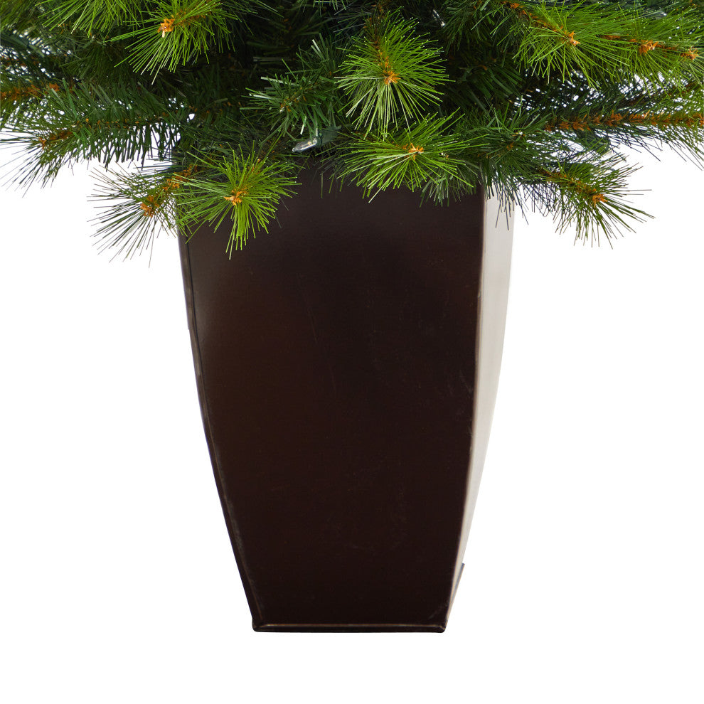 5' Green Valley Pine Faux Xmas Tree W/Lights & 201 Bendable Branches