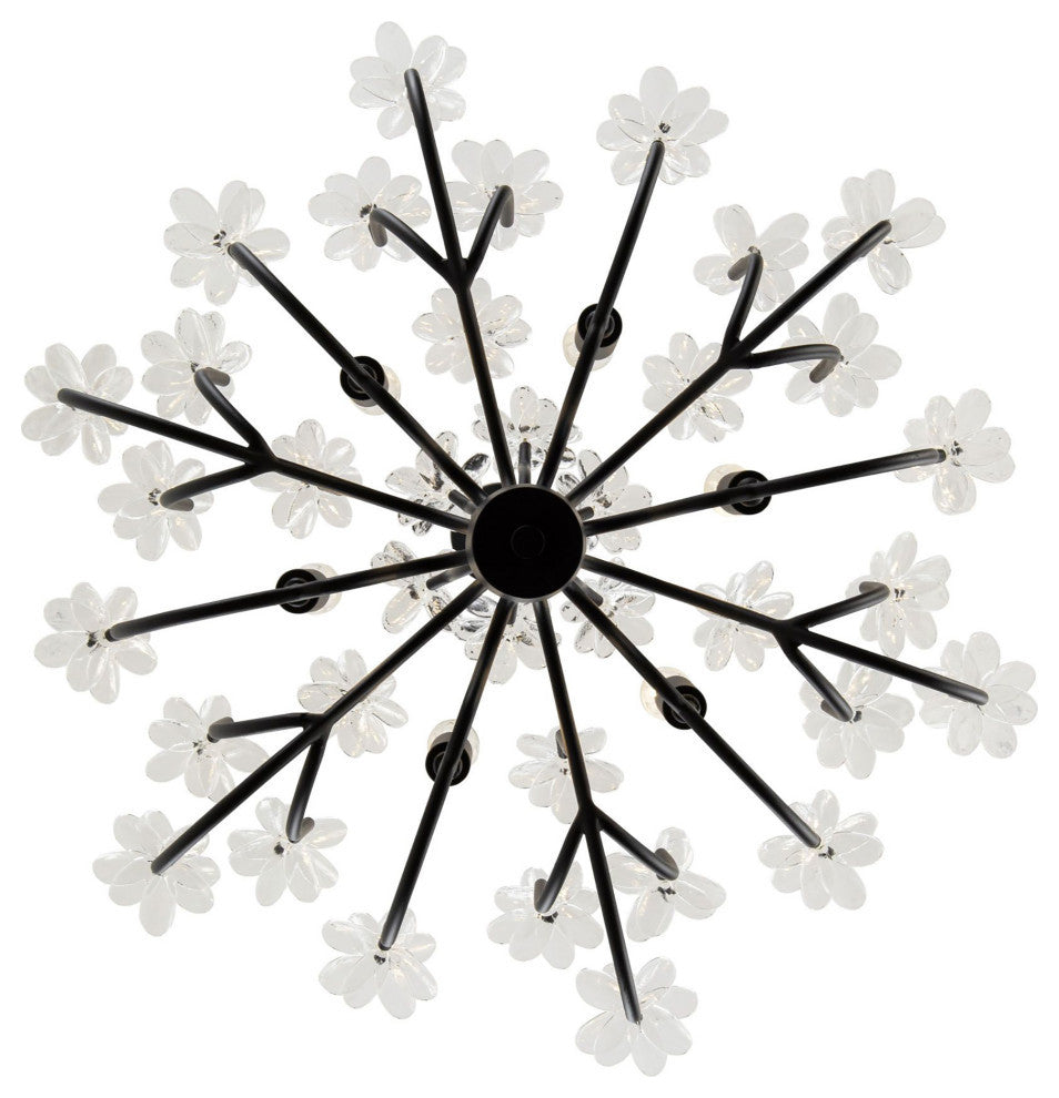 Wildflower 6-Lt Chandelier - Matte Black