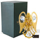 24K Gold Plated Crystal Studded Angel With Heart Night Light With white LED bulb