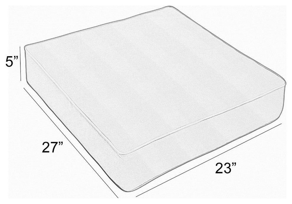 Sorra Home Pensacola Multi Corded Deep Seating Cushion 27"x23"x5"