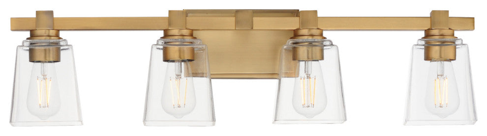 Maxim 21384 Cubos 4 Light 8" Tall Wall Sconce - Natural Aged Brass