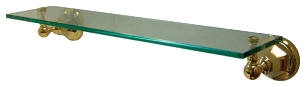 Kingston Brass Glass Shelf, Polished Brass