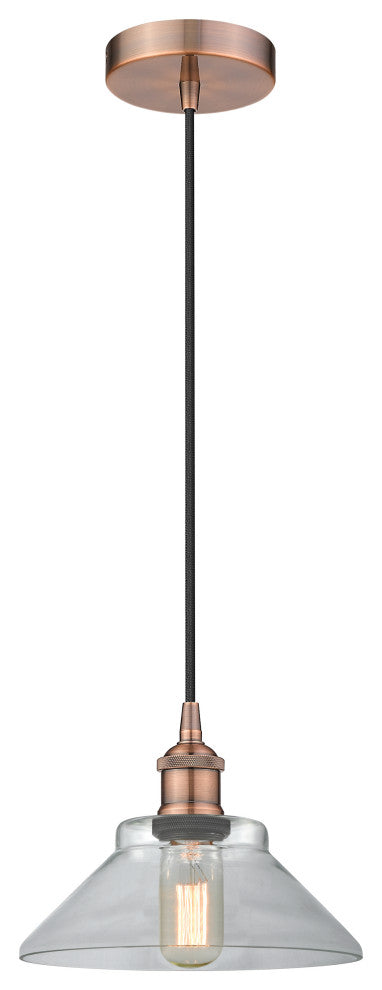 Innovations 616-1P-AC-G132-LED 1-Light Mini Pendant, Antique Copper