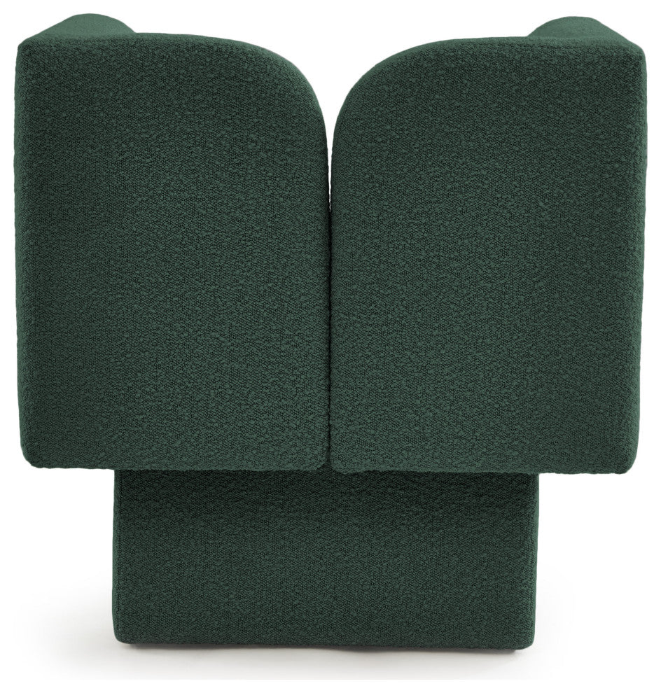 Marcel Boucle Fabric Upholstered Chair, Green