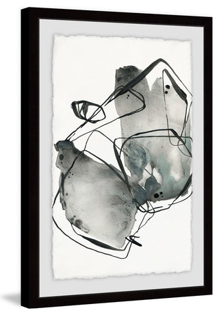 "Grey Cubes" Framed Painting Print, 8"x12"