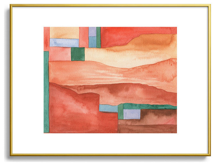 Carey Copeland Abstract Desert Landscape Metal Framed Art Print