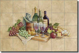 Broughton Wine Grapes Ceramic Tile Mural Backsplash