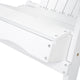 Outdoor Acacia Wood Folding Adirondack Chairs With Cushions, Set of 2, White/Gray