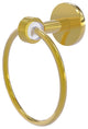 Clearview Towel Ring with Groovy Accents, Polished Brass