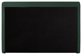 Stylus Black Boucle Fabric Full Bed, Green, Queen