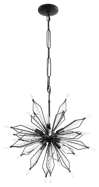 Varaluz Orbital 8-Lt Small Pendant - Carbon