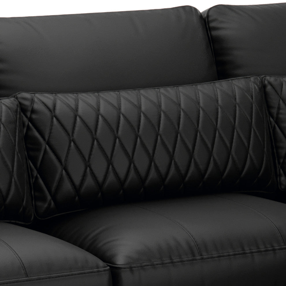 Seatcraft Diamante, Black, 3-Piece Sofa
