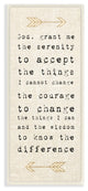 Grant Me the Serenity Courage Wisdom Arrows Wall Plaque Art, 7"x17"