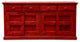 Woodland Red Wooden Sideboard 72"