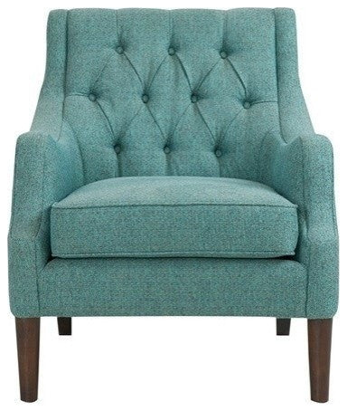 Madison Park Qwen Button Tufted Chair, Teal