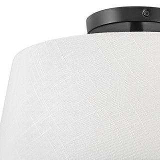 Lark 83773 Beale 2 Light 14"W Semi-Flush Ceiling Fixture - Black